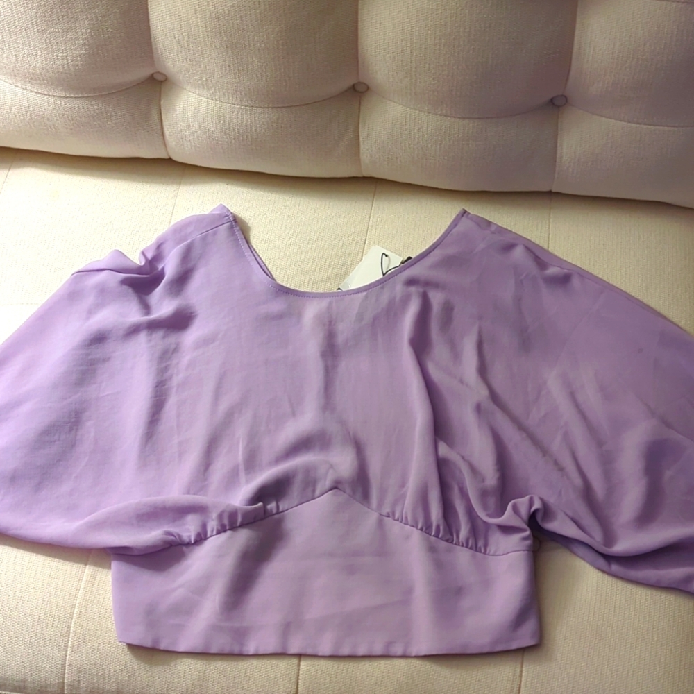 Zara Lavender Cropped top